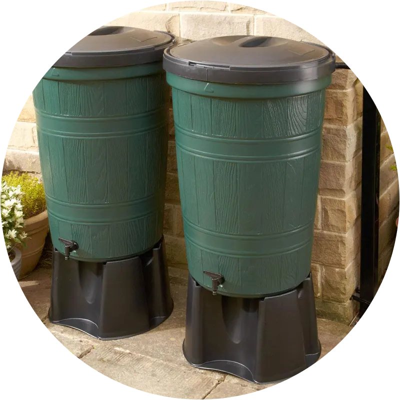 200 LITRE TAPERED WATER BUTT TWIN-PACK BUNDLE